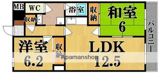 ガーデンハイツ香芝【2階】の間取り
