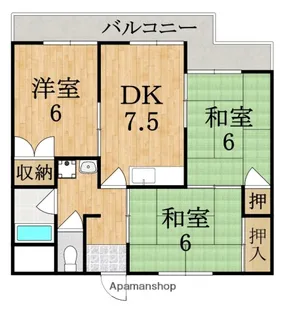 第3サンコウハイツ【5階】の間取り