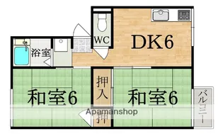 松美台ハイツ【1階】の間取り