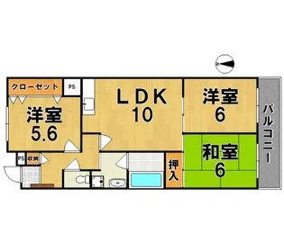 サンローレル生駒【3階】の間取り