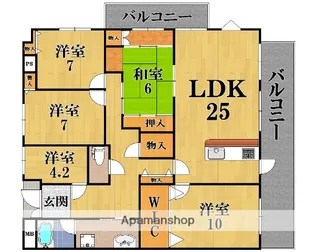 PLENA COURT (プレナコート)【6階】の間取り