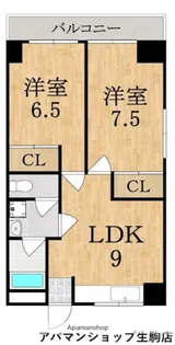 生駒レックスマンション【4階】の間取り