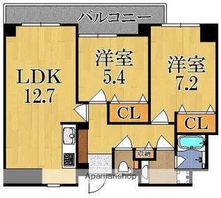 ライフコート西大寺【8階】の間取り