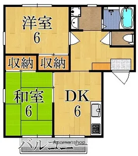 エステートピア竜王【1階】の間取り