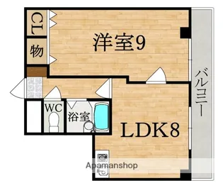 奈良アサカハイツ【2階】の間取り