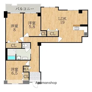 グランドパレス学園前【1階】の間取り