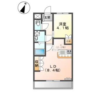 ラ・ポーラ滝川Ⅱ【1階】の間取り