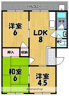 新町ハイツ【2階】の間取り