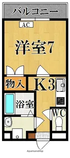 カネダマンション【3階】の間取り