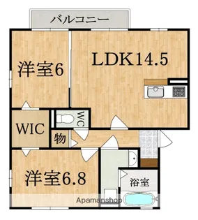 リビングタウン州見台D【2階】の間取り