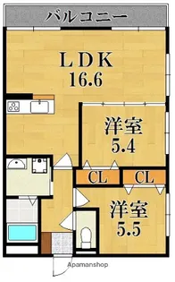 フォレストコート【3階】の間取り