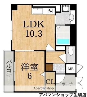 モンパルクいこまNEO【1階】の間取り