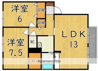 ロイヤルガーデンD棟【2階】の間取り