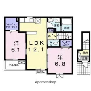 ヒルズ サンフレンド【2階】の間取り