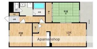 メゾン白光ヶ丘(ビャッコウガオカ)【1階】の間取り