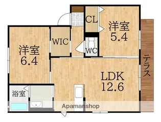 グレイスコート D【1階】の間取り