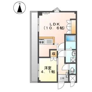 ピアコート木原Ⅱ【201号室】の間取り