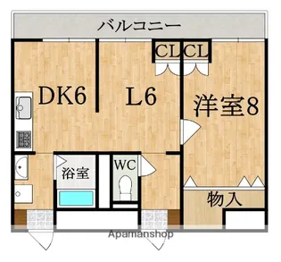 奈良県生駒市小明町【アパート】の間取り