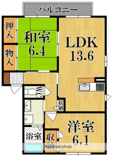 フェリシティーB棟【2階】の間取り