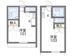 1Kの間取り画像