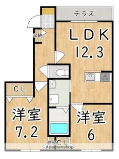 モン レーヴ【1階】の間取り