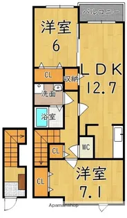 サウス・ボニート旭ヶ丘II【2階】の間取り