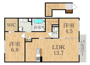 ヴィラ ウェストII【2階】の間取り