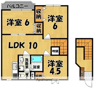 シャンドフルール【2階】の間取り