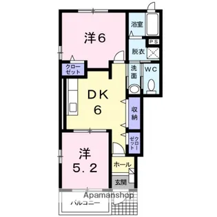 クレメント畠田【1階】の間取り