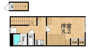 レオパレスWILL南郡山【201号室】の間取り