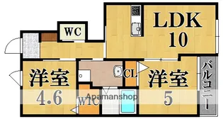 フェリーチェ・クオーレ【1階】の間取り