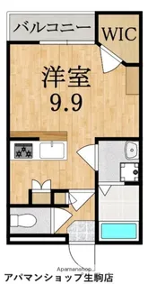 レオパレス南生駒【1階】の間取り