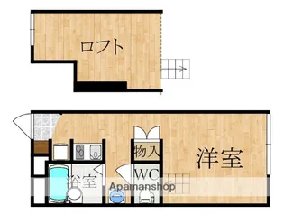 レオパレス秋桜【2階】の間取り