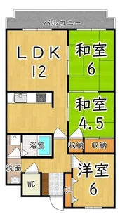 サンメゾン忍海【2階】の間取り