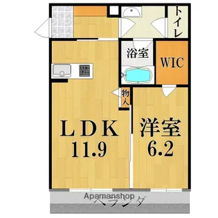 シャーメゾン ペイヴィラージュ【1階】の間取り