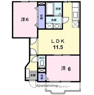ビーナス【1階】の間取り