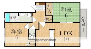 フォレストハイツ富堂町B【2階】の間取り