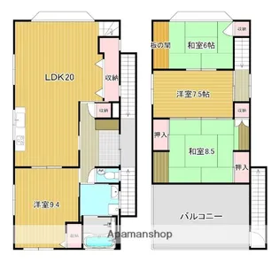 奈良県生駒市俵口町【一戸建】の間取り