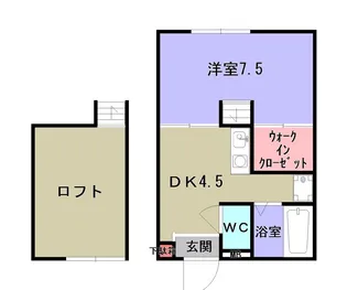 レオパレス相楽台【101号室】の間取り