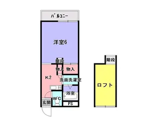 レオパレス21 緑の香芝【302号室】の間取り