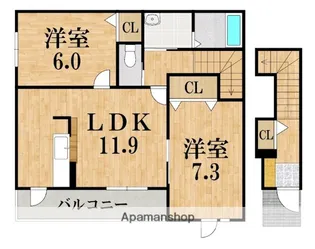 イースト レジデンス【2階】の間取り
