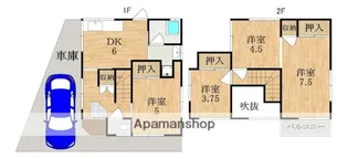 奈良県生駒市小明町【一戸建】の間取り