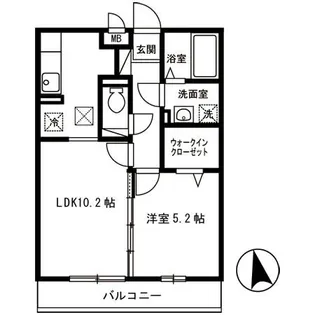 リビングタウン西大寺【103号室】の間取り