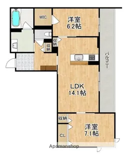 プラート キアリノ【2階】の間取り
