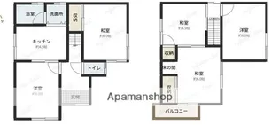 奈良県大和郡山市城北町【一戸建】の間取り