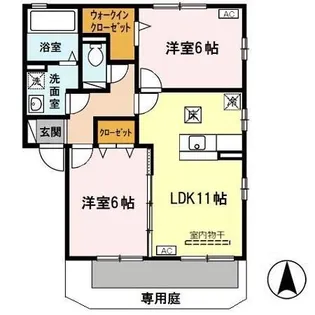 リビングタウン四条大路 D棟【1階】の間取り