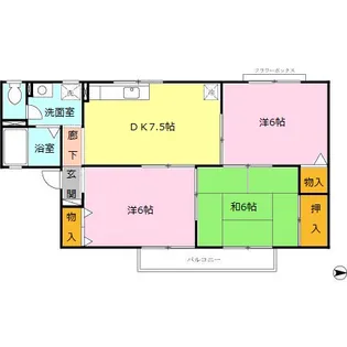 ヴィーヴル【1階】の間取り