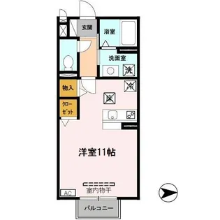 クレアコート A棟【102号室】の間取り