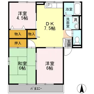 ハイム櫟 B棟【2階】の間取り