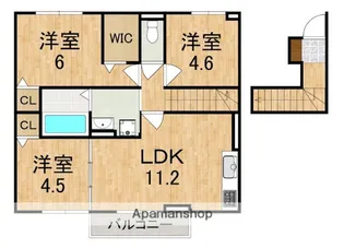 エトワール【2階】の間取り